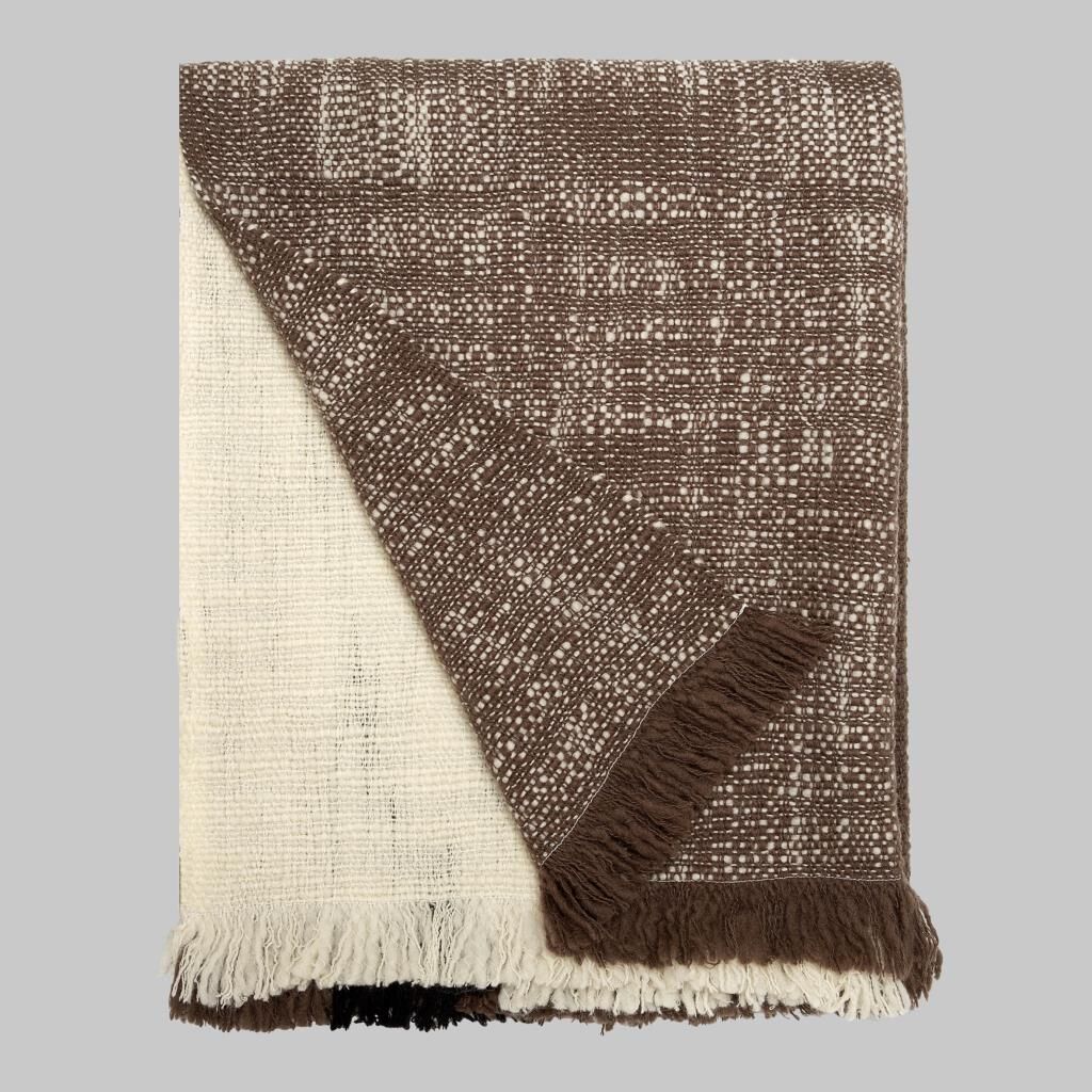 Sarev Chaca 130x170 Throw, Mocha