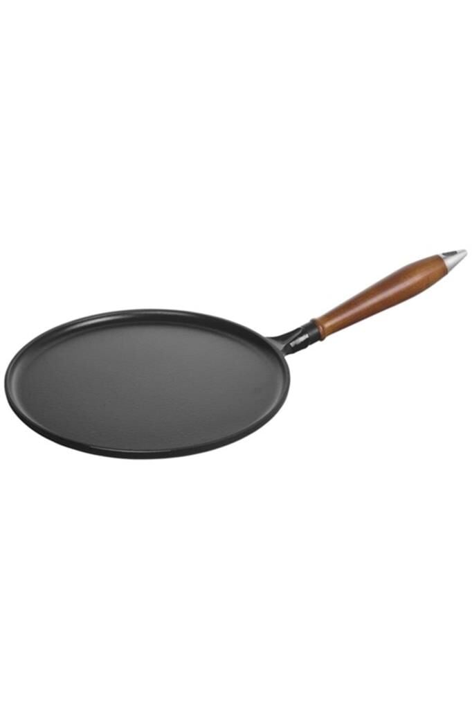 Staub La Cocotte Krep Tavası Ahşap Tutacaklı | Döküm Demir | 28 Cm