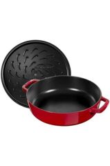 Staub La Cocotte Sote Tenceresi Chistera | Döküm Demir | 24 Cm | Kiraz