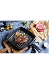 Staub Döküm Demir Amerikan Izgara Tava | Döküm Demir | 30 Cm | Kiraz