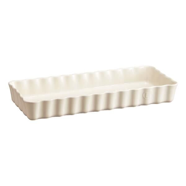 Emile Henry Tart-Börek Fırın Kabı Dikdörtgen 36 X 15 Cm Ekru/Clay -26034
