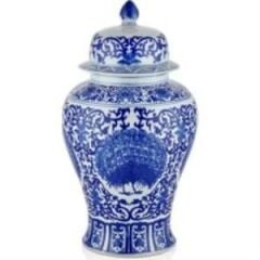 Lamedore Peacock Mavi Büyük Küp 35x35x68cm