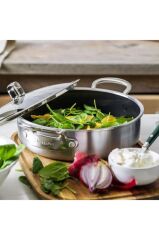 Greenpan Premiere Thermolon Seramik Yapıştırmaz 26Cm Basık Tencere