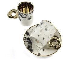 Mikasa Moor Lalin Fraktal Gold 6lı Kahve Fincanı Seti 90cc