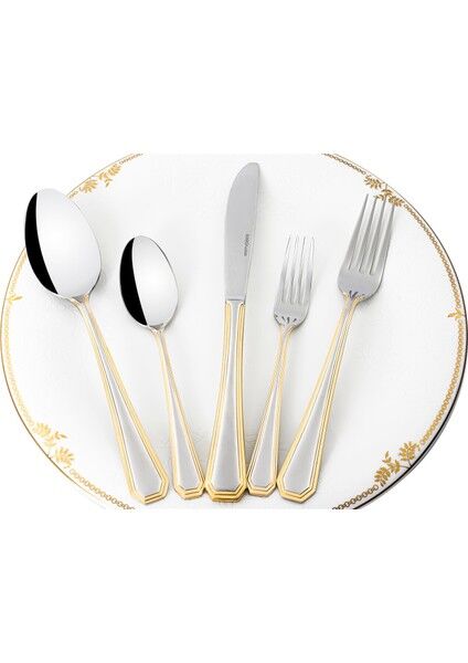 Mikasa Moor Classico Gold 30 Parça Çatal Kaşık Bıçak Seti