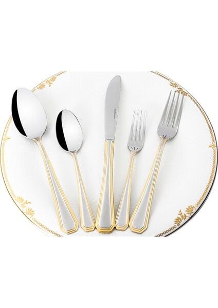Mikasa Moor Classico Gold 30 Parça Çatal Kaşık Bıçak Seti