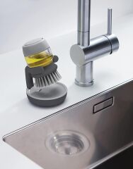 Joseph Joseph Palm Bulaşık Fırçası Deterjan Hazneli - Gri 85005