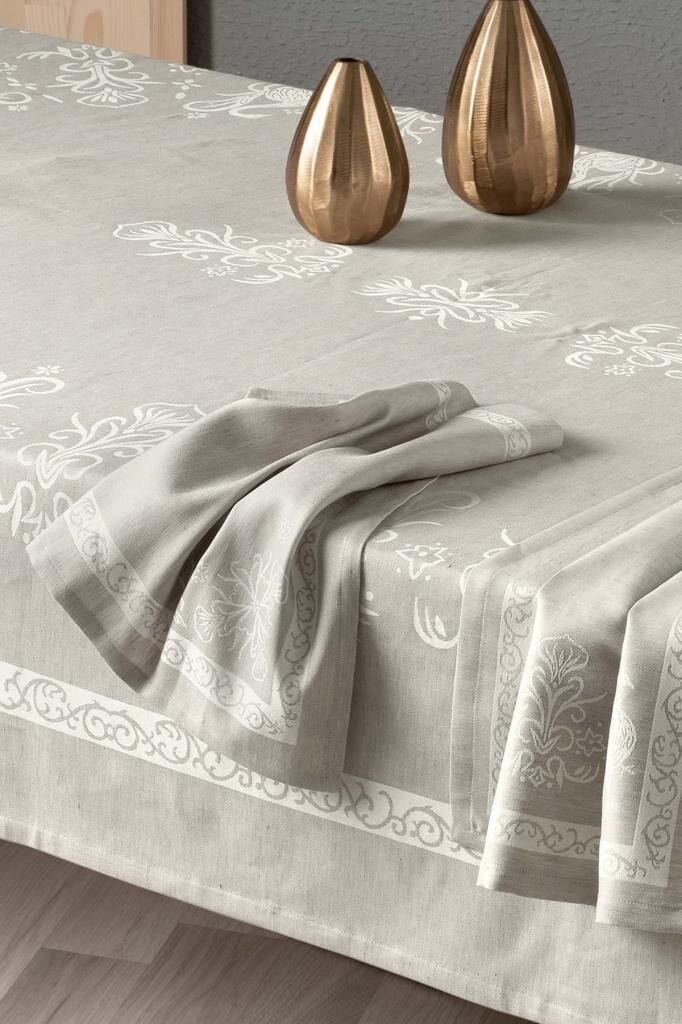 Sarev Minerva Bej Pamuk-Keten 2'Li Peçete 45*45 Cm