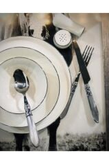 Koleksiyon Sufi 55 Parça 12 Kişilik Yemek Takımı Platin