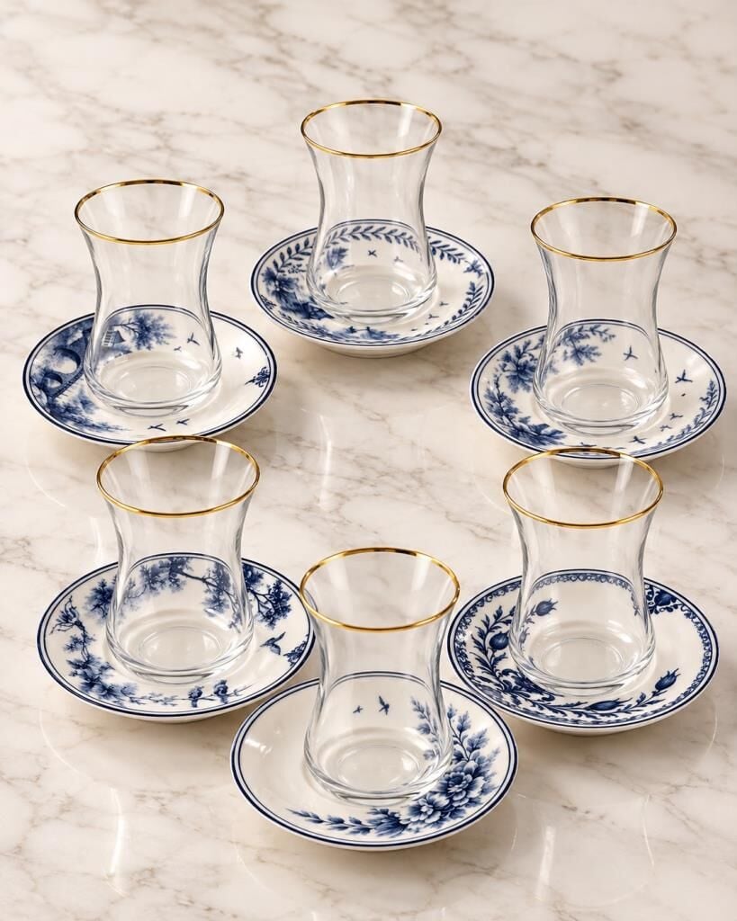 Sandro Moreno 1453 Blue Tree 6lı Çay Seti
