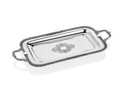 Lamedore Halatlı Kulplu Dikdörtgen Tepsi 46x21x5cm