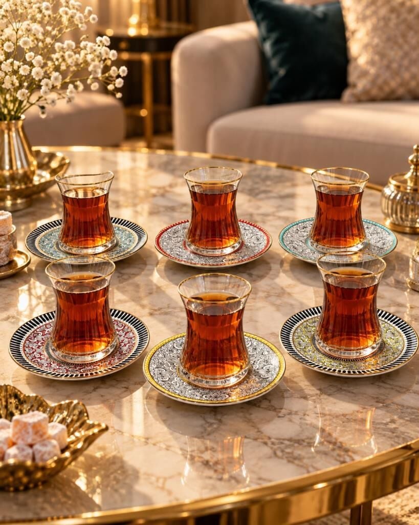 Sandro Moreno 1453 Mandala 6lı Optik Çay Seti