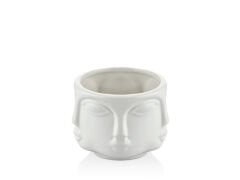 Lamedore Havelka Suratlı Parlak Beyaz Dekoratif Küçük Boy 10x10cm