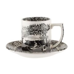 Spode Black Italıan 4Lu Espresso Kahve Fıncan Seti