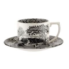 Spode Black Italıan  Çay Fincanı Ve Tabağı 280 Ml