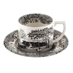 Spode Black Italıan  Çay Fincanı Ve Tabağı 280 Ml