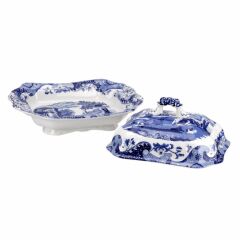 Spode Blue Italian 30 Cm Kapaklı Sunum Tabağı