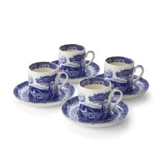 Spode Blue Italıan 4Lu Kahve Fıncanı Seti 90 Ml