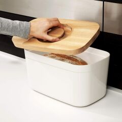 Joseph Joseph Bread  - Ekmek Kutusu Entegre Kesme Tahtası - Beyaz