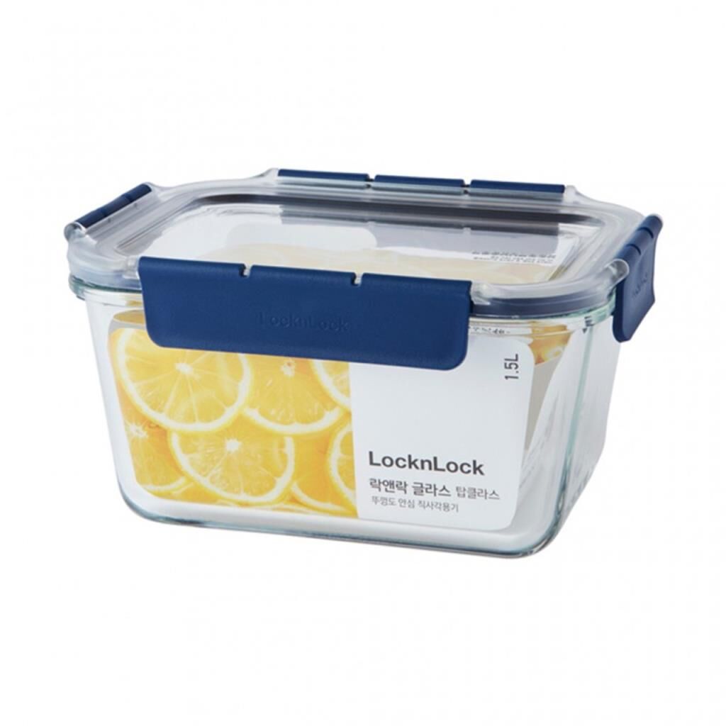 LocknLock Top Class Fırın & Saklama Kabı Dörtgen Kilitli 1.5 Lt - Mavi