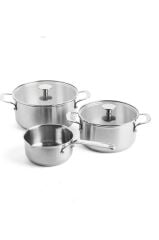 Kitchenaid Çelik Tencere Seti 20 - 24 Cm Tencere & 16 Cm Sosluk