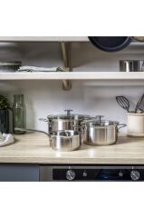 Kitchenaid Çelik Tencere Seti 20 - 24 Cm Tencere & 16 Cm Sosluk