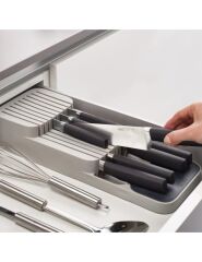 Joseph Joseph Drawerstore Kompakt 2 Katlı Bıçak Düzenleyici -Gri