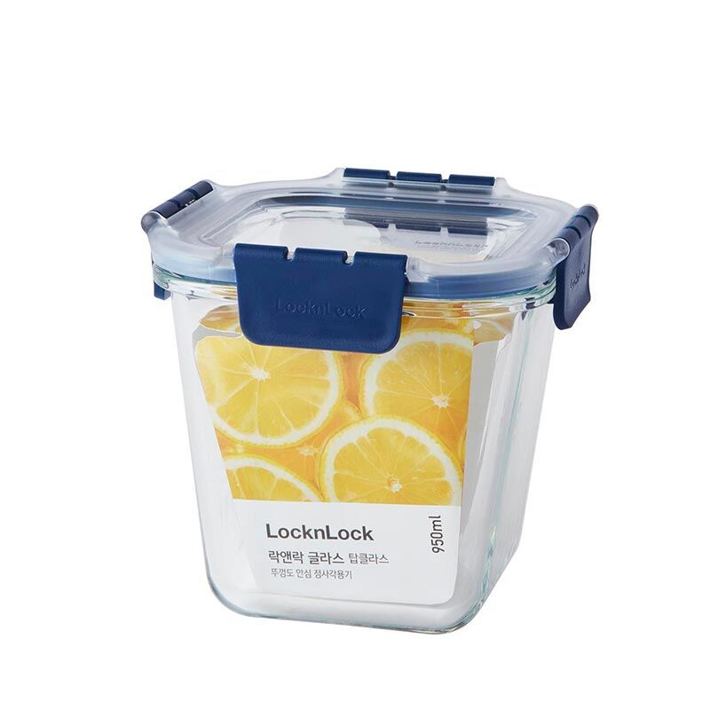 Locknlock Top Class Fırın & Saklama Kabı Dörtgen Kilitli 950ml Mavi
