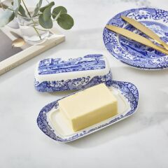 Spode Blue Italıan 20 Cm Kapaklı Tereyağlık