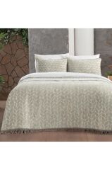 Sarev Virgo Tek Kişilik Bej Battaniye Seti