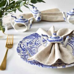 Spode Blue Italıan 4Lu 6.5 Cm Pecete Halkası Seti