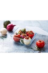 Pyrex Kare Kapaklı Saklama Kabı 0,85 L