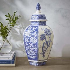 Spode Blue Italıan 38 Cm  Floral Vazo