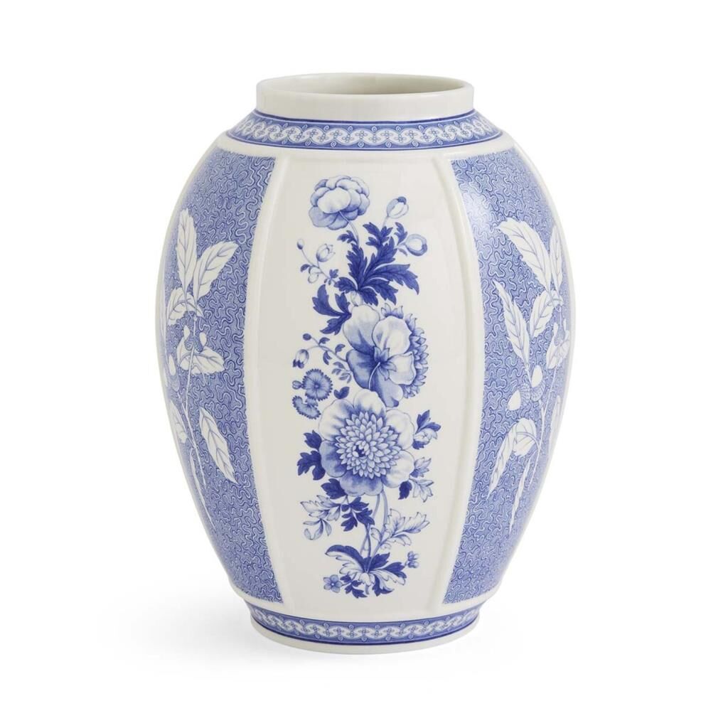 Spode Blue Italıan 26 Cm Brıtısh Flowers Vazo