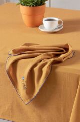 Sarev Solen Sarı Pamuk-Keten 2'Li Peçete 45*45 Cm