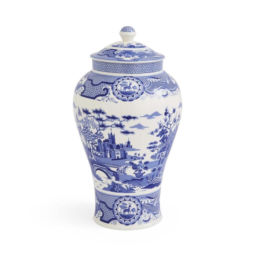 Spode Blue Italıan 36 Cm Gothıc Castle Vazo