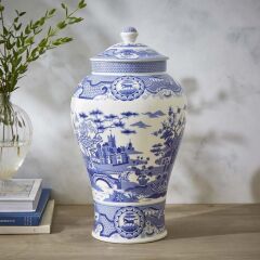 Spode Blue Italıan 36 Cm Gothıc Castle Vazo