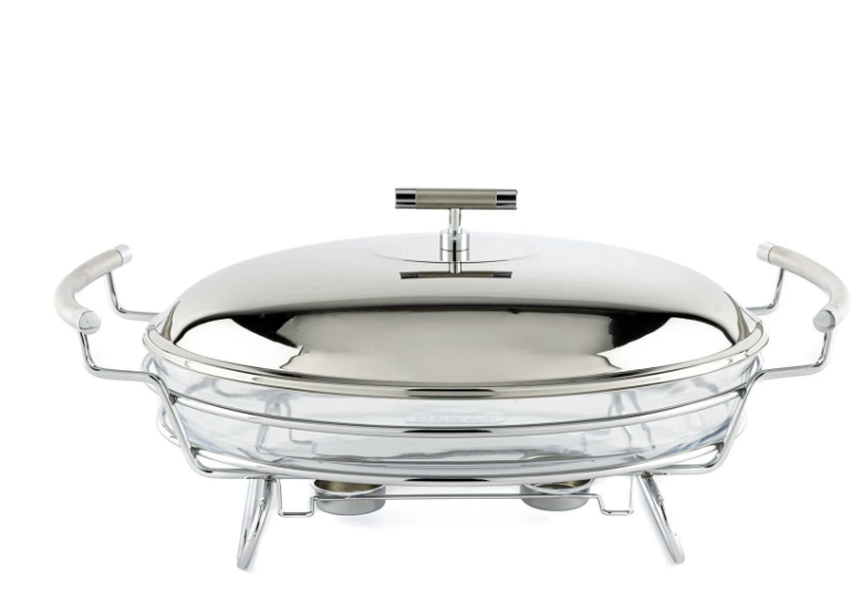 Mikasa Moor Perle Çelik Kapaklı Oval Isıtıcılı Servis 46x25x21cm