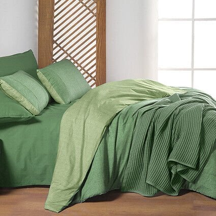 Sarev Unitwill Yeşil Tek Kişilik %100 Pamuk Nevresim Takımı