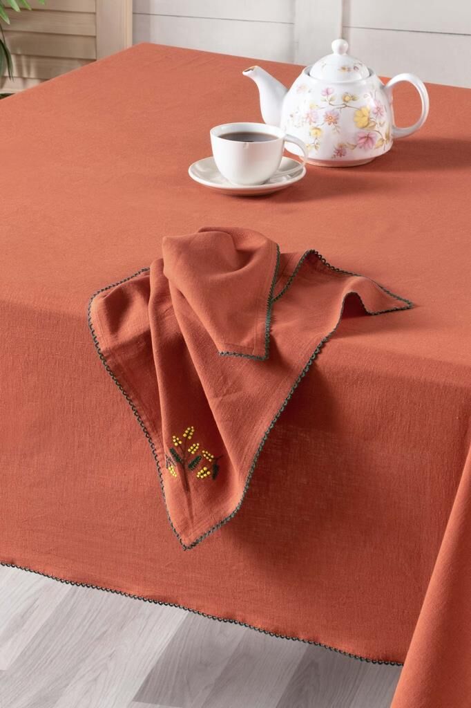 Sarev Solen Taba Pamuk-Keten 2'Li Peçete 45*45 Cm