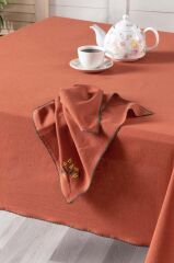 Sarev Solen Taba Pamuk-Keten 2'Li Peçete 45*45 Cm