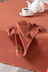 Sarev Solen Taba Pamuk-Keten 2'Li Peçete 45*45 Cm