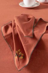 Sarev Solen Taba Pamuk-Keten 2'Li Peçete 45*45 Cm