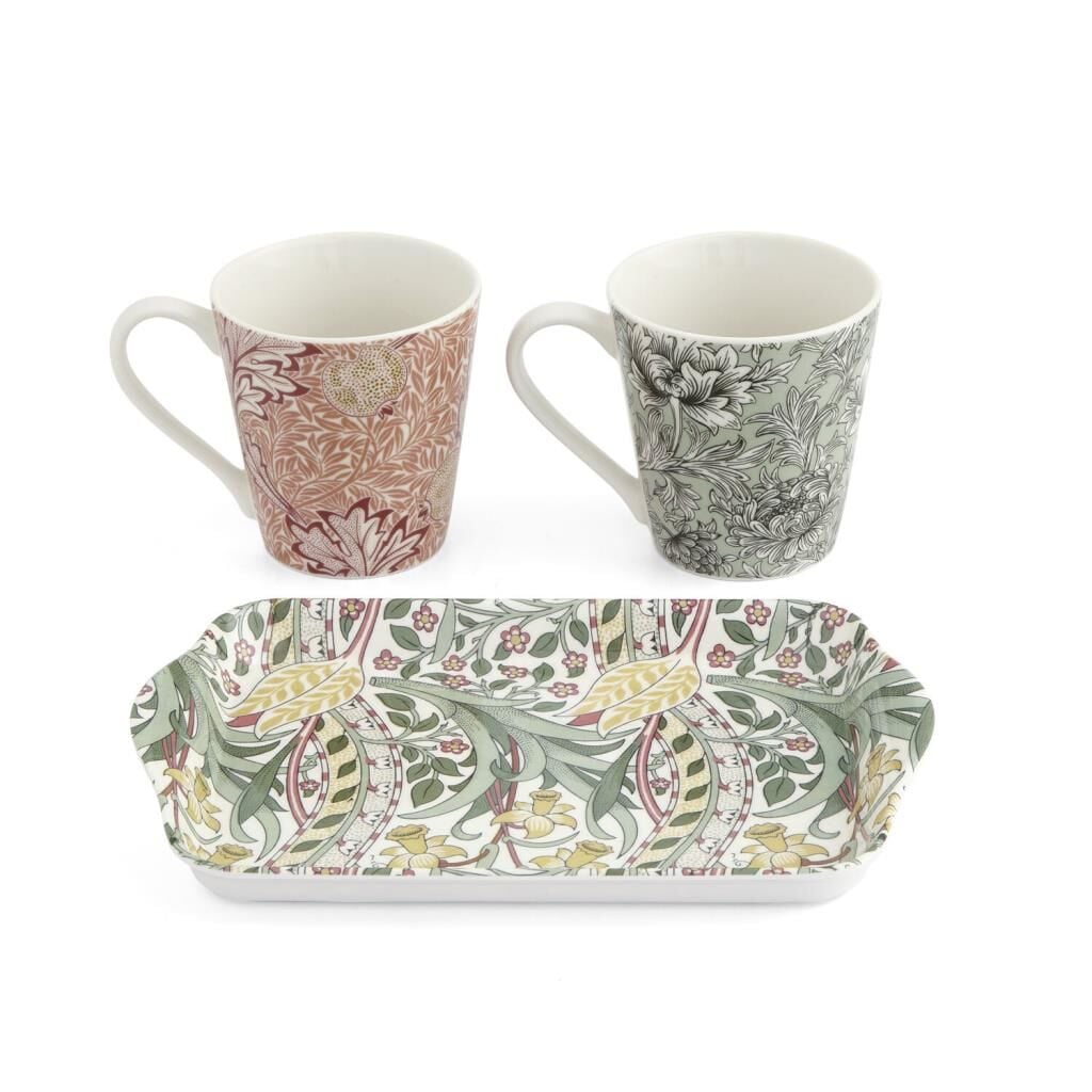 Spode Morrıs & Co Kupa Ve Tepsı Seti 180 Ml