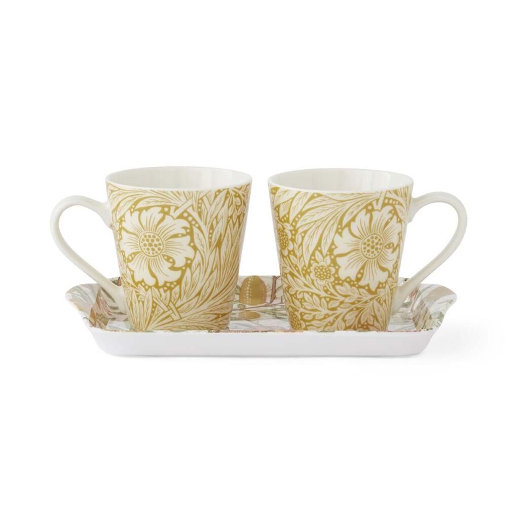 Spode Morrıs & Co Marıgold Kupa Ve Tepsı Seti 180 Ml