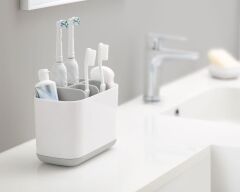 Joseph Joseph Easy-Store Büyük Diş Fırçalık -Beyaz/Gri 70510
