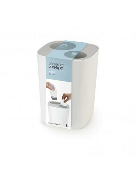 Joseph Joseph Split Banyo Atık Ayırma Ve Geri Dönüşüm Kutusu 8 Litre Beyaz/Gri 70514