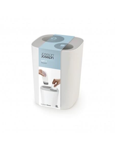 Joseph Joseph Split Banyo Atık Ayırma Ve Geri Dönüşüm Kutusu 8 Litre Beyaz/Gri 70514