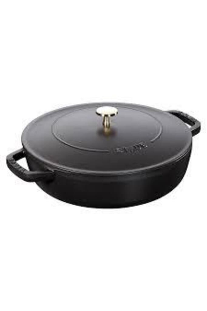 Staub Chistera Sote Tenceresi Döküm Demir 24 Cm | Siyah