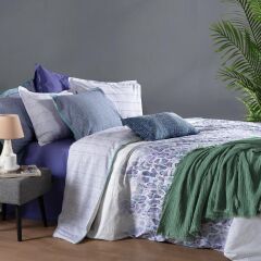 Sarev Kamerun Mavi Çift Kişilik %100 Pamuk Nevresim Takımı